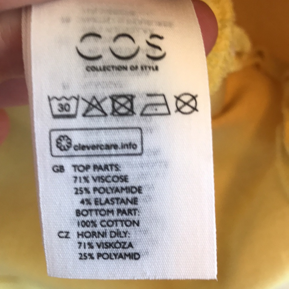 COS 4/$20 Yellow Scuba Peplum Top - Picture 8 of 8